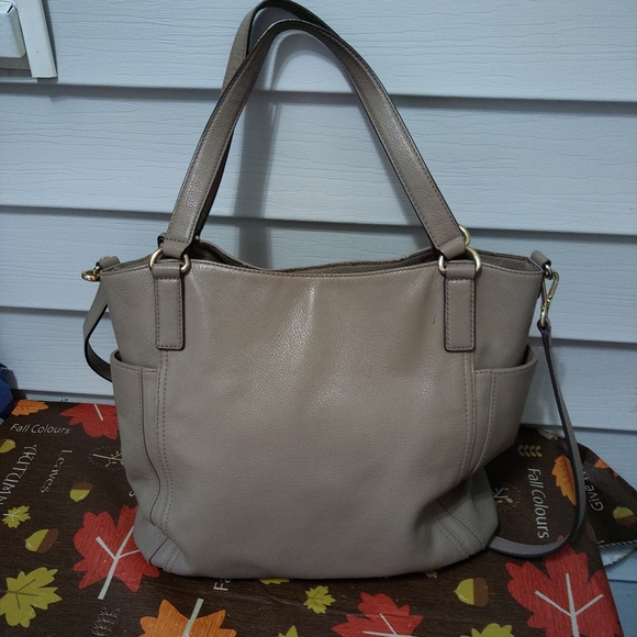 Michael Kors Gray Leather Shoulder Bag - Picture 5 of 16